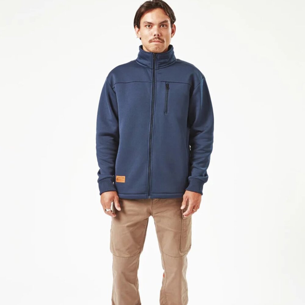 VOLCOM Jacket Men Fleece Jacket Full Zip Navy SWEATSHIRT MENS XXL NEW
